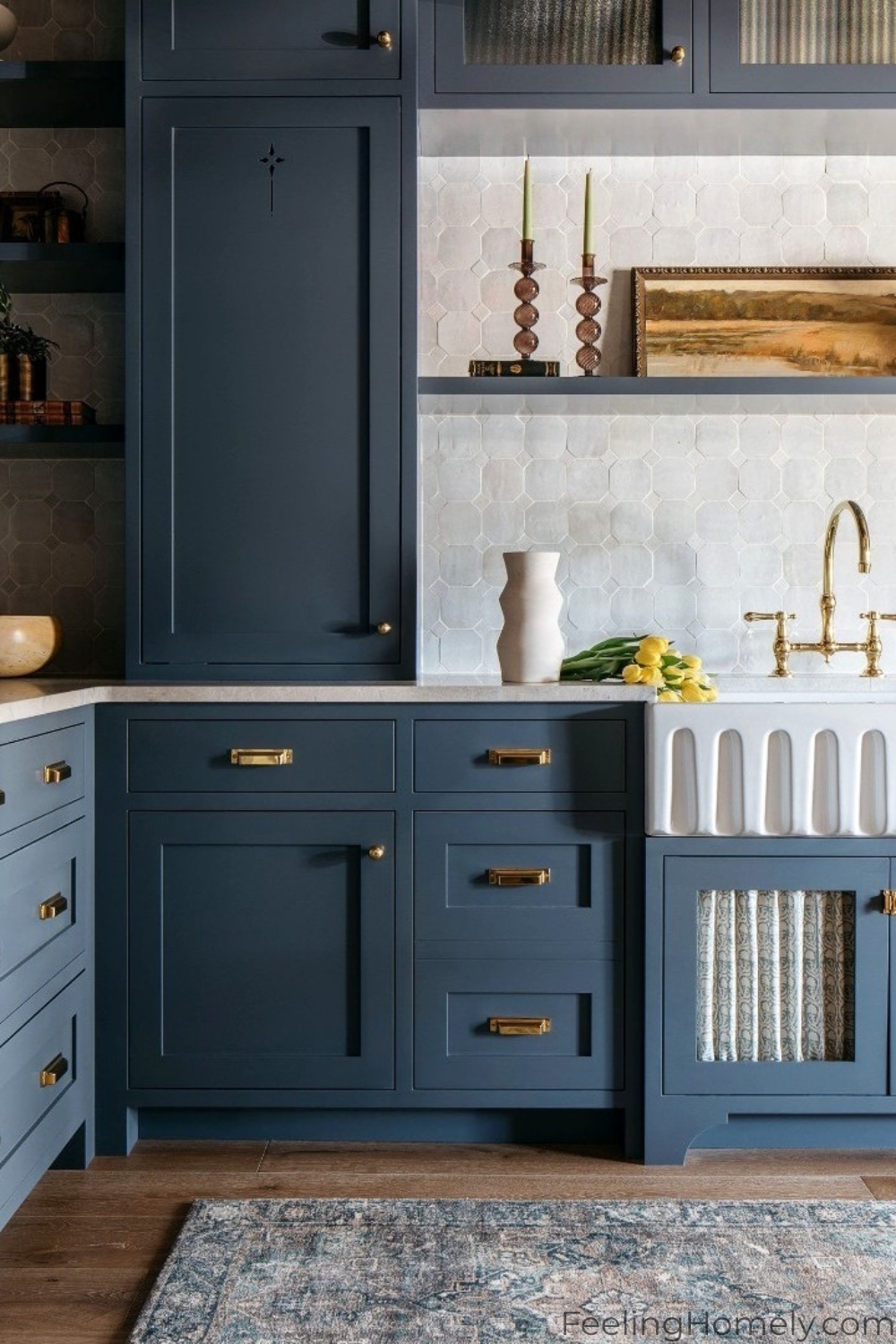 Navy Charm Meets Rustic Brass