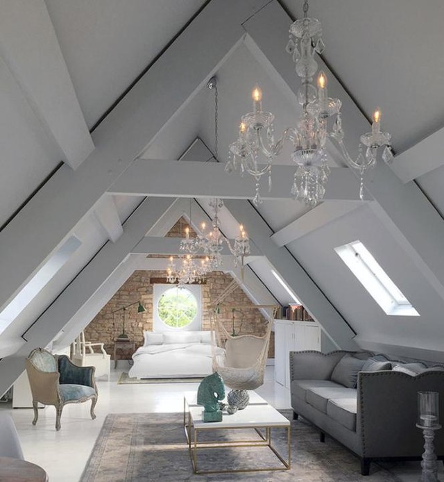 Chandeliers and Chill in the Attic