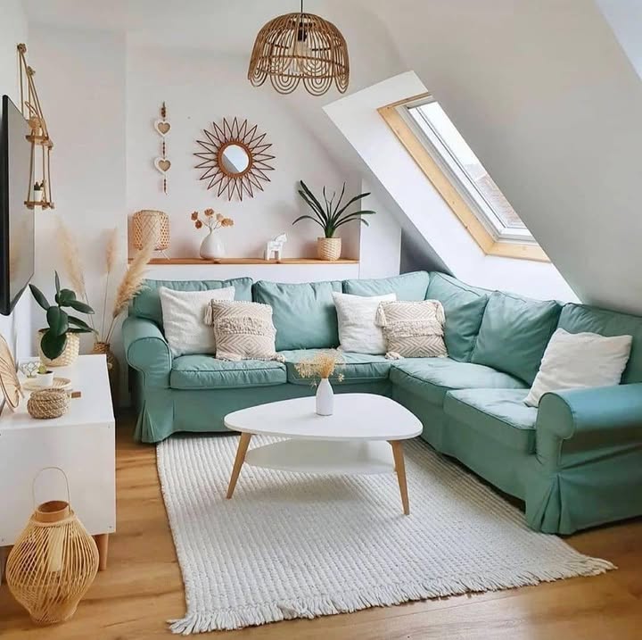 Cozy Corner with a Splash of Mint