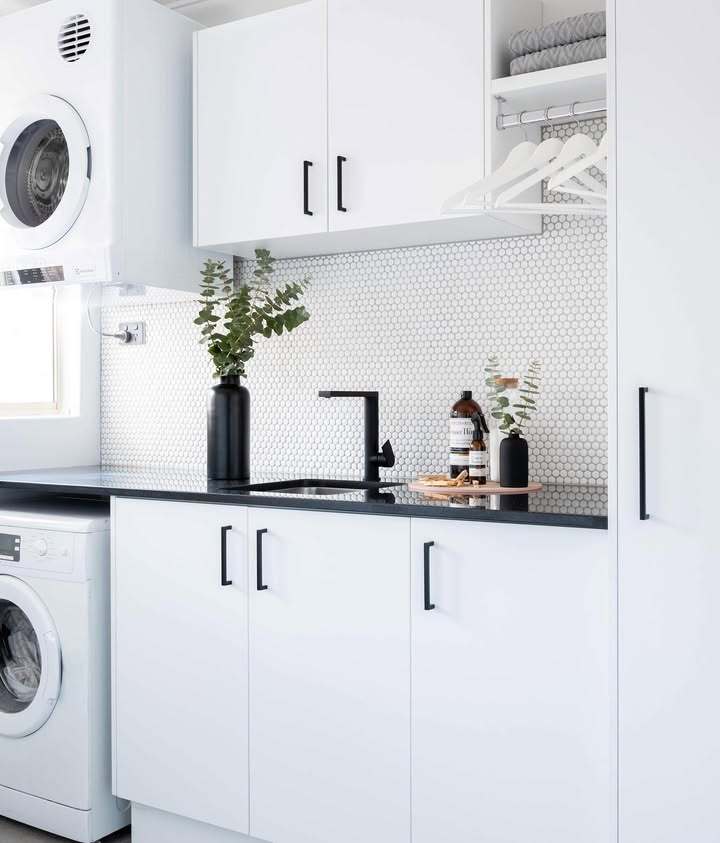 Sleek and Simple Laundry Nook