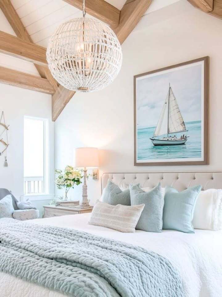 Coastal Calm Bedroom Vibes