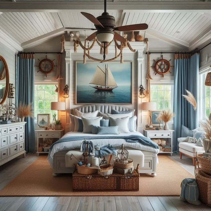 Sail Into Serenity: Nautical Bedroom Bliss