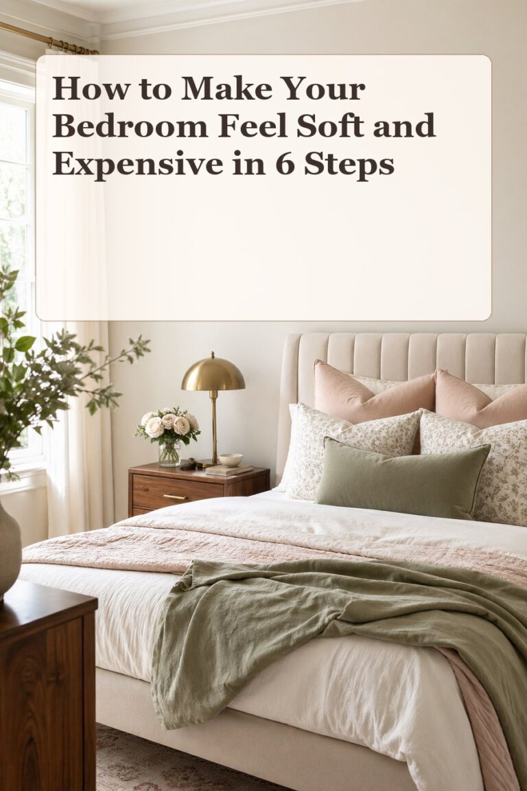 Soft, expensive bedroom makeover in six steps