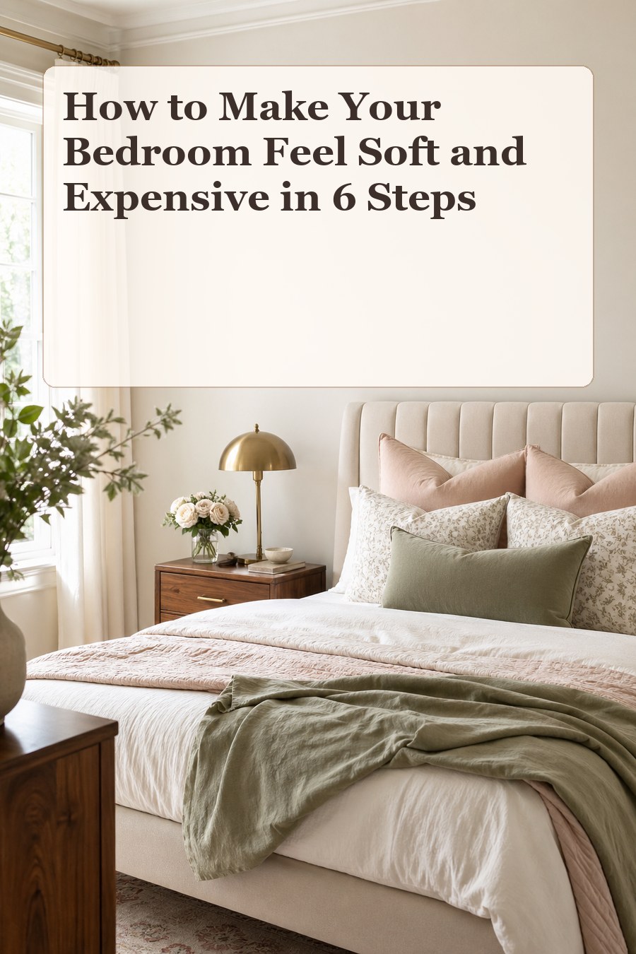 Soft, expensive bedroom makeover in six steps