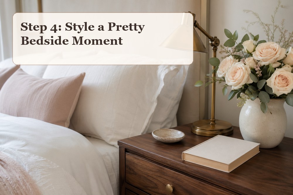 Step 4: Style a pretty bedside moment